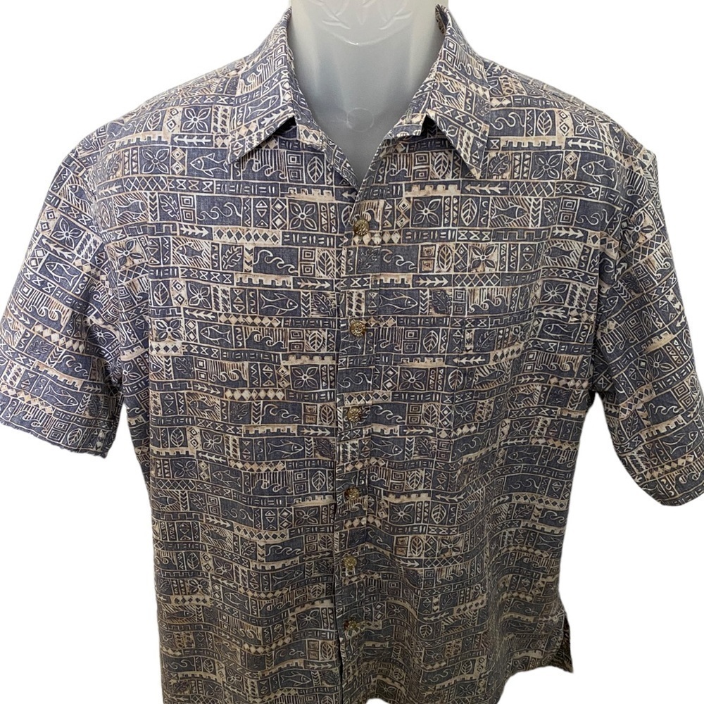 COOKE STREET Reverse Print Aloha Hawaiian Shirt Men L Large